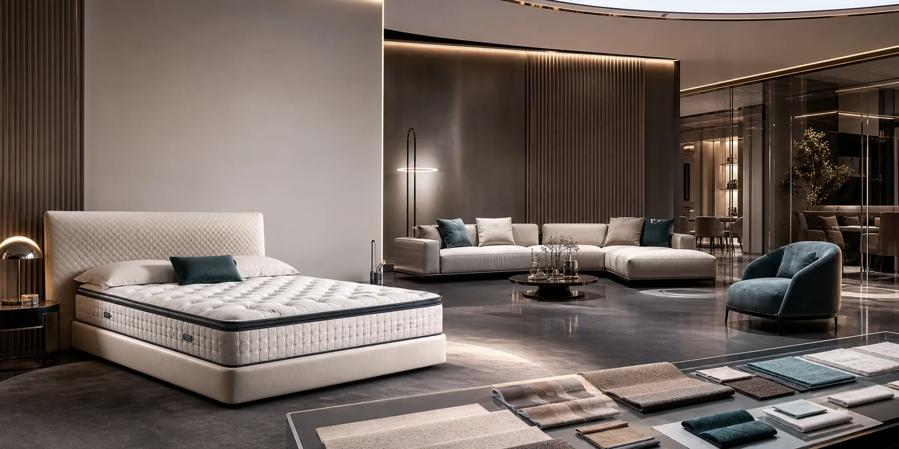 Showroom Premierhouse con colchón, sofá, sillón y tejidos
